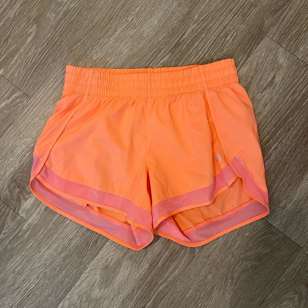 Athleta High Rise Mesh Racer Run 3” shorts